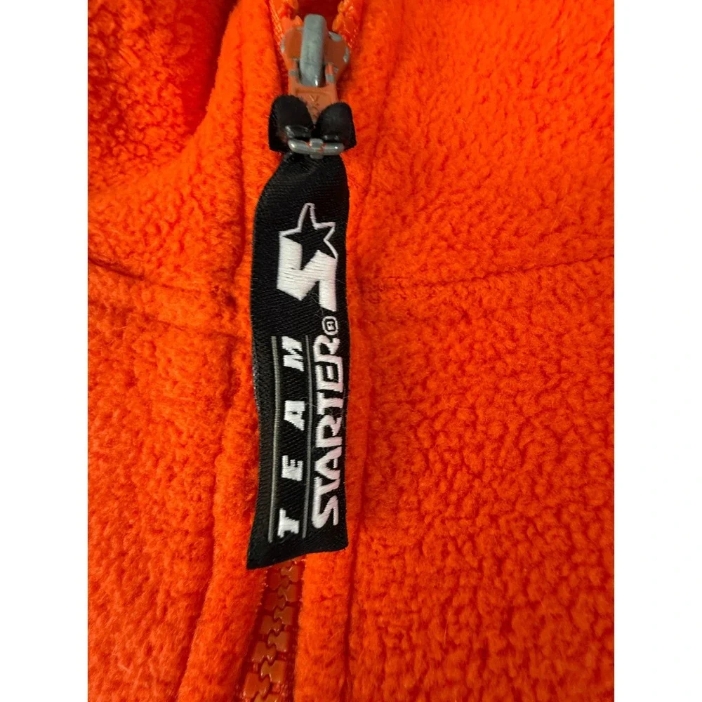 Starter Clemson Tigers Mens 2XL Fleece Pullover Jacket Orange Blue‎